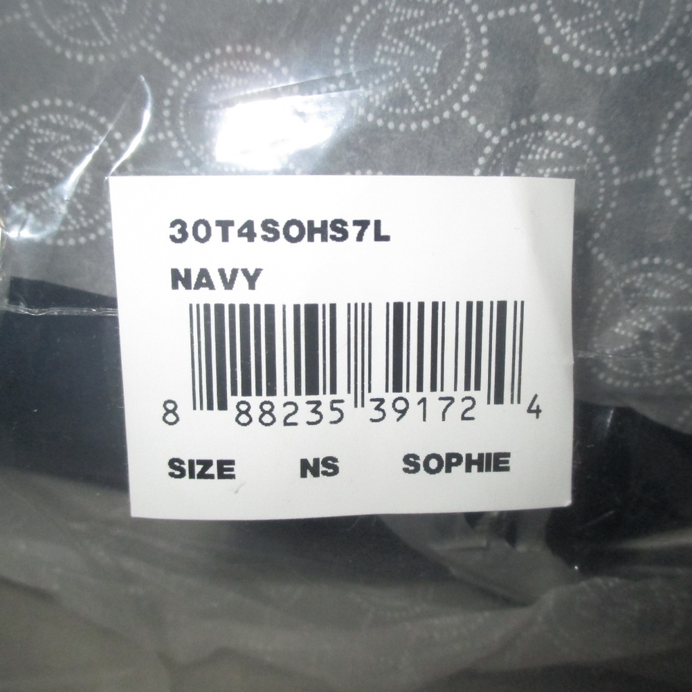 Michael Kors Sophie Large Top-Zip Leather Satchel $378 Navy #065 NWT - Picture 8 of 8